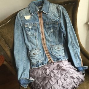 Super cools denim patches-work jacket